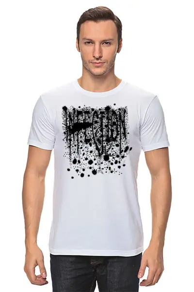 Заказать мужскую футболку в Москве. Футболка классическая Infection от oneredfoxstore@gmail.com - готовые дизайны и нанесение принтов.