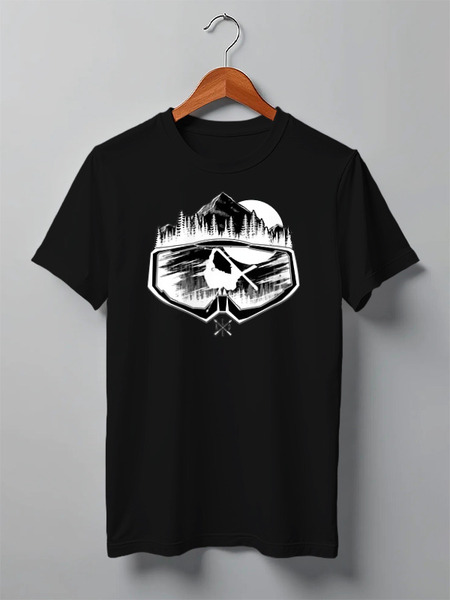 Заказать мужскую футболку в Москве. Футболка классическая Ski Ride от oneredfoxstore@gmail.com - готовые дизайны и нанесение принтов.