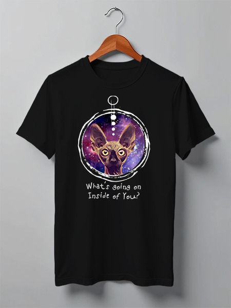 Заказать мужскую футболку в Москве. Футболка классическая Galaxy cat от Евгения Маслова - готовые дизайны и нанесение принтов.
