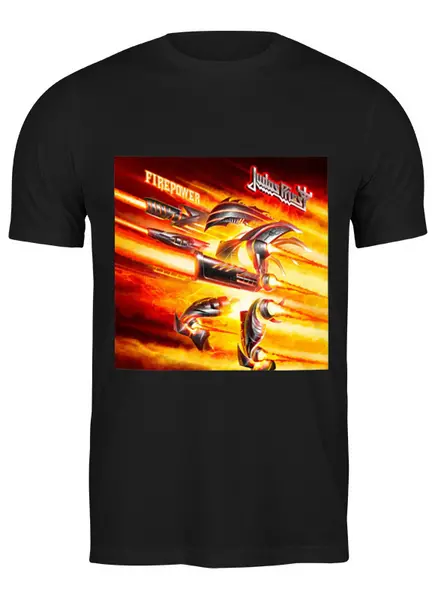 Заказать мужскую футболку в Москве. Футболка классическая Judas Priest от Fedor - готовые дизайны и нанесение принтов.