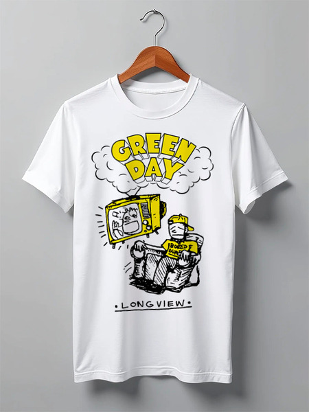 Заказать мужскую футболку в Москве. Футболка классическая Green Day от geekbox - готовые дизайны и нанесение принтов.