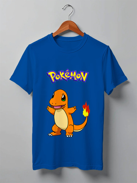 Заказать мужскую футболку в Москве. Футболка классическая PoKeMon Charmander от EDJEY  - готовые дизайны и нанесение принтов.