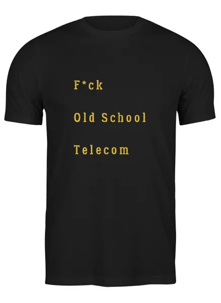 Заказать мужскую футболку в Москве. Футболка классическая Old School Telecom от Barmaley80 - готовые дизайны и нанесение принтов.