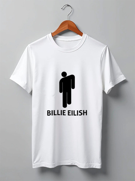 Заказать мужскую футболку в Москве. Футболка классическая Billie Eilish от DESIGNER   - готовые дизайны и нанесение принтов.