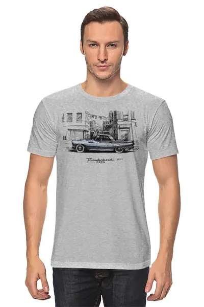 Заказать мужскую футболку в Москве. Футболка классическая  Ford Thunderbird от miks - готовые дизайны и нанесение принтов.