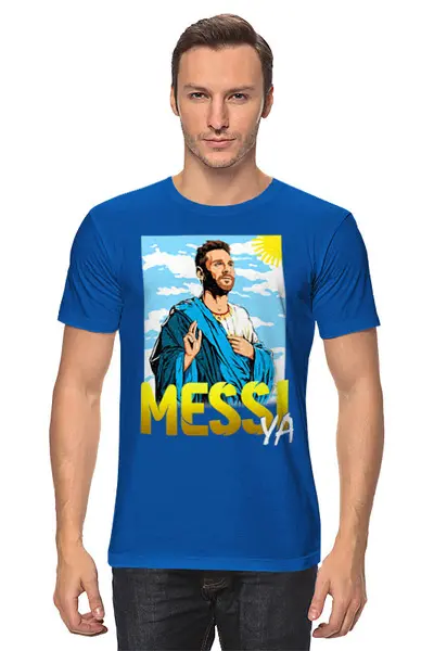 Заказать мужскую футболку в Москве. Футболка классическая ✡MESSIYA✡ от balden - готовые дизайны и нанесение принтов.