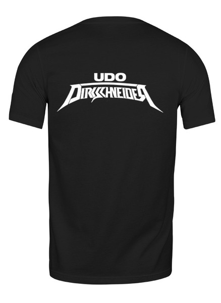 Заказать мужскую футболку в Москве. Футболка классическая Udo Dirkschneider от Leichenwagen - готовые дизайны и нанесение принтов.