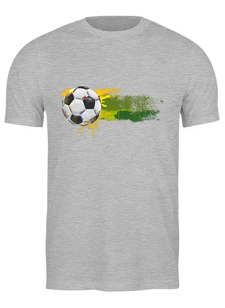 Заказать мужскую футболку в Москве. Футболка классическая Футбольный мяч от ПРИНТЫ ПЕЧАТЬ  - готовые дизайны и нанесение принтов.