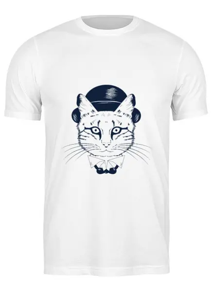 Заказать мужскую футболку в Москве. Футболка классическая The cat in the hat от Lisska - готовые дизайны и нанесение принтов.