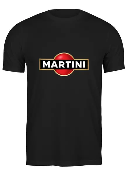 Заказать мужскую футболку в Москве. Футболка классическая Martini от kreed - готовые дизайны и нанесение принтов.
