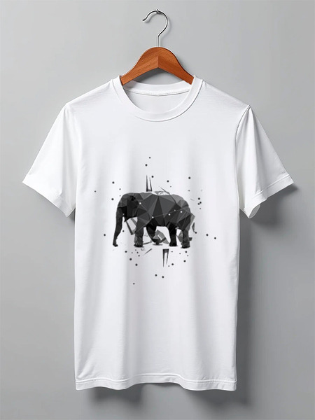 Заказать мужскую футболку в Москве. Футболка классическая Elephant от YellowCloverShop - готовые дизайны и нанесение принтов.