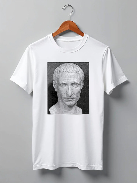 Заказать мужскую футболку в Москве. Футболка классическая Retro Iulius Caesar от Даниил Шабак - готовые дизайны и нанесение принтов.