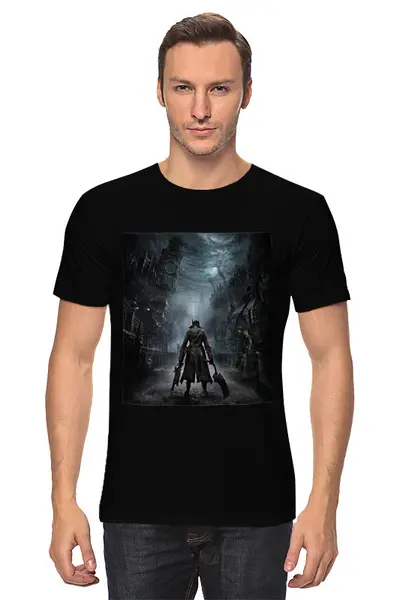 Заказать мужскую футболку в Москве. Футболка классическая Bloodborne от GeekFox  - готовые дизайны и нанесение принтов.