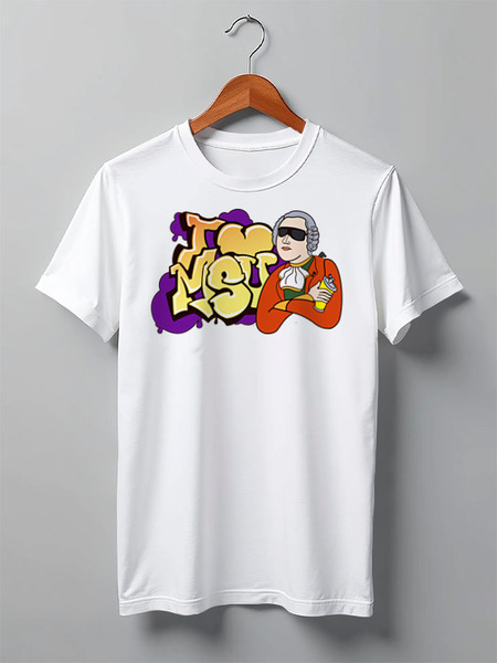Заказать мужскую футболку в Москве. Футболка классическая МФ2 I Love MSU (Purple) от AR Print - готовые дизайны и нанесение принтов.