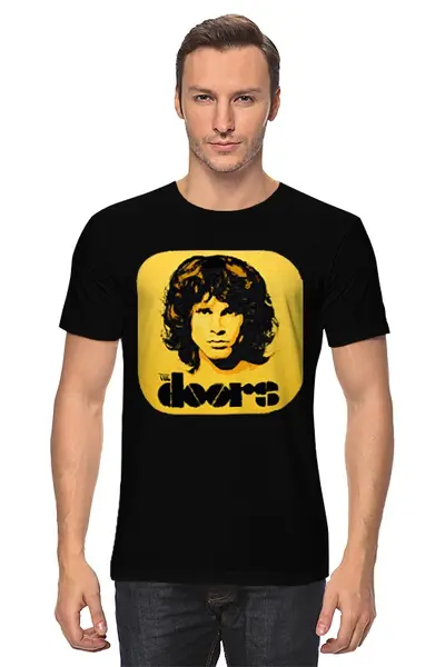 Заказать мужскую футболку в Москве. Футболка классическая The Doors от Just kidding - готовые дизайны и нанесение принтов.