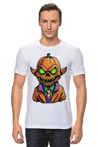 Заказать мужскую футболку в Москве. Футболка классическая Монстр на Хэллоуин от datoxy@ukr.net - готовые дизайны и нанесение принтов.
