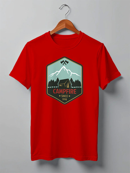 Заказать мужскую футболку в Москве. Футболка классическая Mountains от oneredfoxstore@gmail.com - готовые дизайны и нанесение принтов.