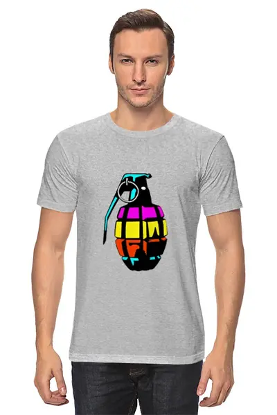 Заказать мужскую футболку в Москве. Футболка классическая Color Grenade  от Leichenwagen - готовые дизайны и нанесение принтов.