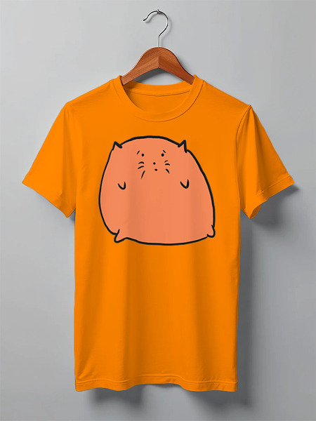 Заказать мужскую футболку в Москве. Футболка классическая Fatty от oneredfoxstore@gmail.com - готовые дизайны и нанесение принтов.