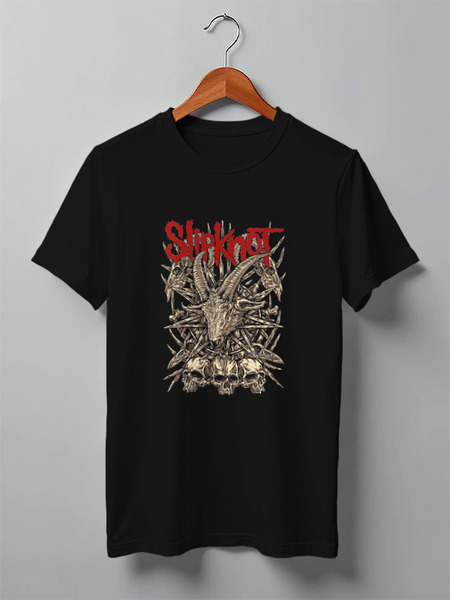 Заказать мужскую футболку в Москве. Футболка классическая Slipknot от geekbox - готовые дизайны и нанесение принтов.