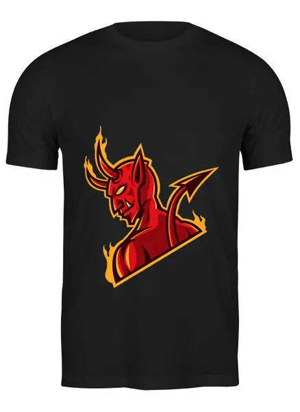Заказать мужскую футболку в Москве. Футболка классическая Дьявол от acidhouses - готовые дизайны и нанесение принтов.