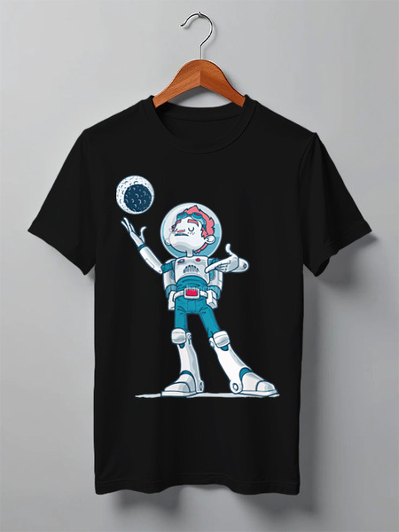 Заказать мужскую футболку в Москве. Футболка классическая ASTROBOY / Астронавт от crash - готовые дизайны и нанесение принтов.
