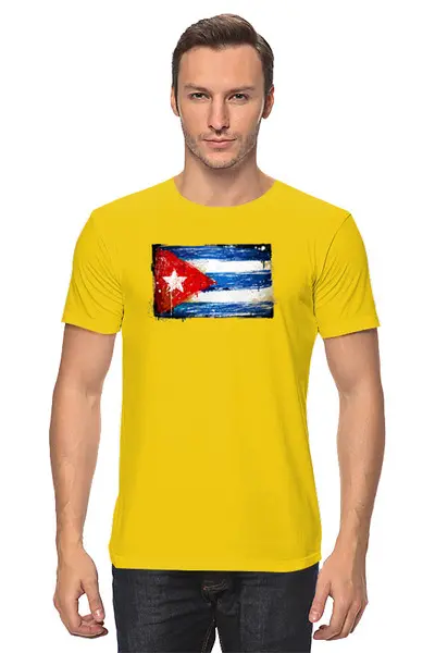Заказать мужскую футболку в Москве. Футболка классическая CUBA  от balden - готовые дизайны и нанесение принтов.