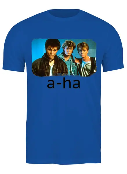 Заказать мужскую футболку в Москве. Футболка классическая Группа A-ha  от T-shirt print  - готовые дизайны и нанесение принтов.