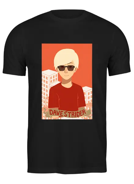Заказать мужскую футболку в Москве. Футболка классическая Дэйв Страйдер Homestuck  от cherdantcev - готовые дизайны и нанесение принтов.