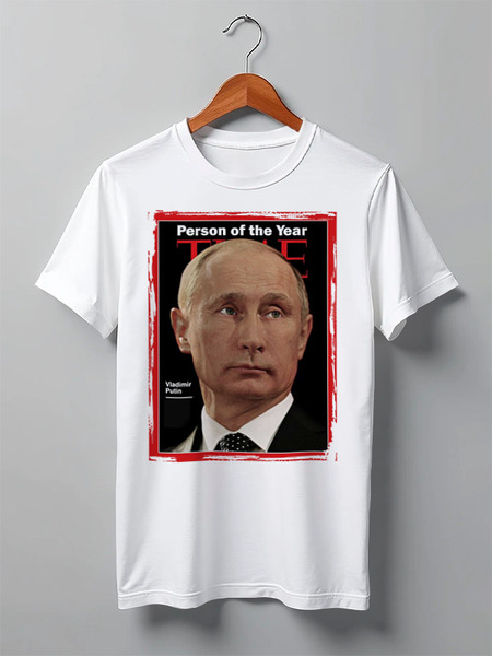Заказать мужскую футболку в Москве. Футболка классическая PUTIN Design от balden - готовые дизайны и нанесение принтов.