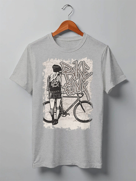 Заказать мужскую футболку в Москве. Футболка классическая Bike Punk от oneredfoxstore@gmail.com - готовые дизайны и нанесение принтов.