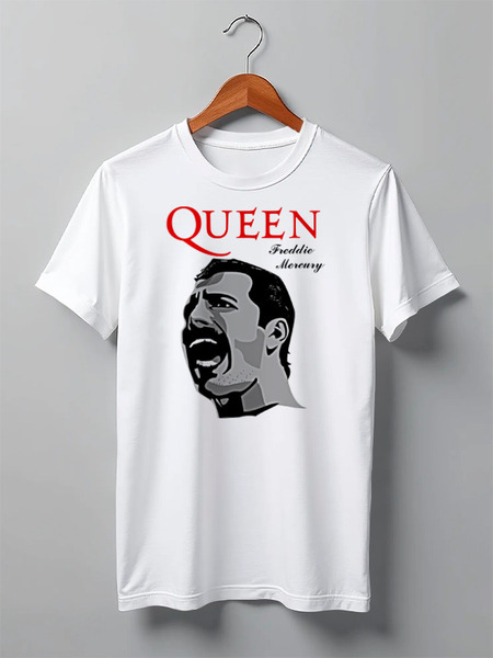 Заказать мужскую футболку в Москве. Футболка классическая Freddie Mercury - Queen от Leichenwagen - готовые дизайны и нанесение принтов.