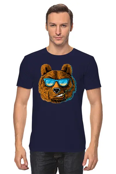 Заказать мужскую футболку в Москве. Футболка классическая Papa Bear от balden - готовые дизайны и нанесение принтов.