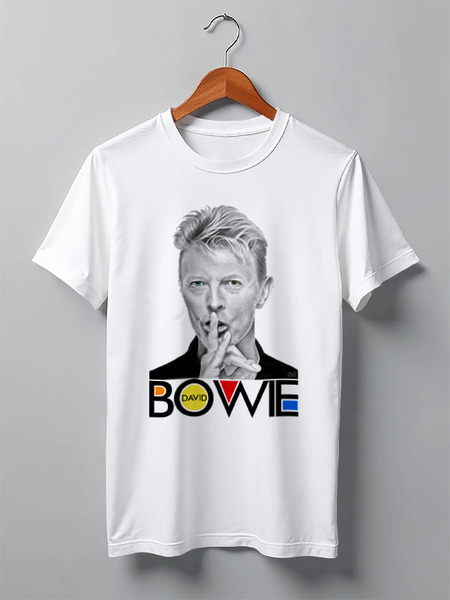 Заказать мужскую футболку в Москве. Футболка классическая David Bowie от OEX design - готовые дизайны и нанесение принтов.