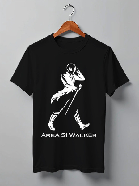 Заказать мужскую футболку в Москве. Футболка классическая Area 51 Walker от Raccoon Brother - готовые дизайны и нанесение принтов.