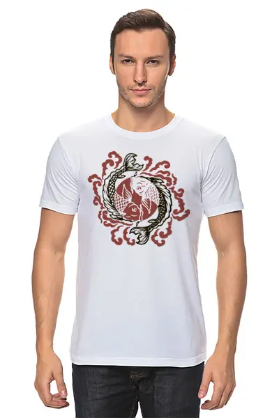 Заказать мужскую футболку в Москве. Футболка классическая Japan от oneredfoxstore@gmail.com - готовые дизайны и нанесение принтов.
