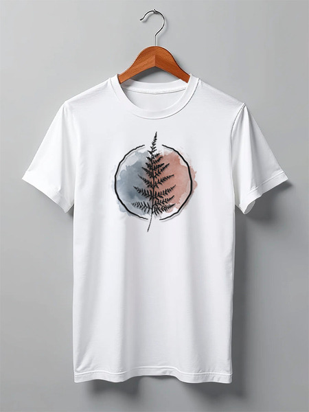 Заказать мужскую футболку в Москве. Футболка классическая  Fern Colors от oneredfoxstore@gmail.com - готовые дизайны и нанесение принтов.