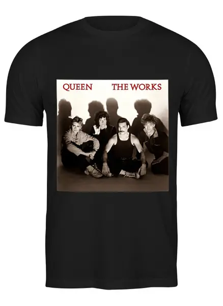Заказать мужскую футболку в Москве. Футболка классическая Queen от Fedor - готовые дизайны и нанесение принтов.