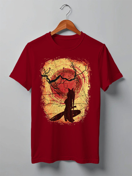 Заказать мужскую футболку в Москве. Футболка классическая Japan от oneredfoxstore@gmail.com - готовые дизайны и нанесение принтов.