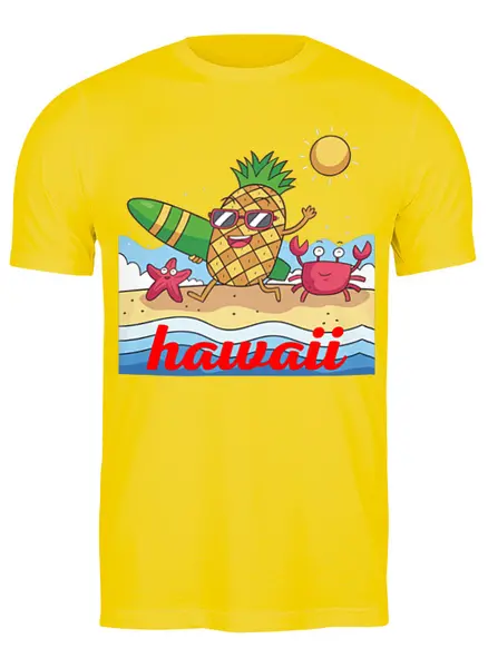 Заказать мужскую футболку в Москве. Футболка классическая Hawaii      от T-shirt print  - готовые дизайны и нанесение принтов.