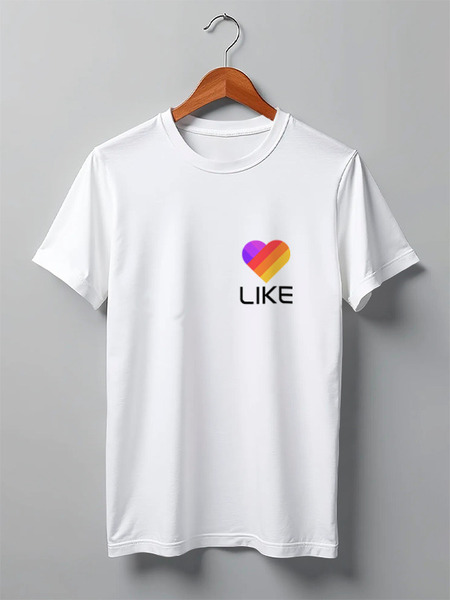 Заказать мужскую футболку в Москве. Футболка классическая Like  от DESIGNER   - готовые дизайны и нанесение принтов.