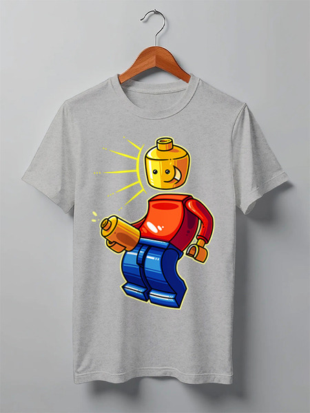Заказать мужскую футболку в Москве. Футболка классическая Лего (Lego) от trugift - готовые дизайны и нанесение принтов.