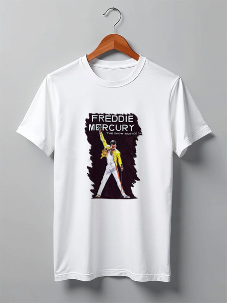 Заказать мужскую футболку в Москве. Футболка классическая Freddie Mercury - Queen от Leichenwagen - готовые дизайны и нанесение принтов.