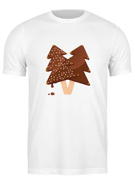 Заказать мужскую футболку в Москве. Футболка классическая Мороженое от moiseevaolga83@mail.ru - готовые дизайны и нанесение принтов.