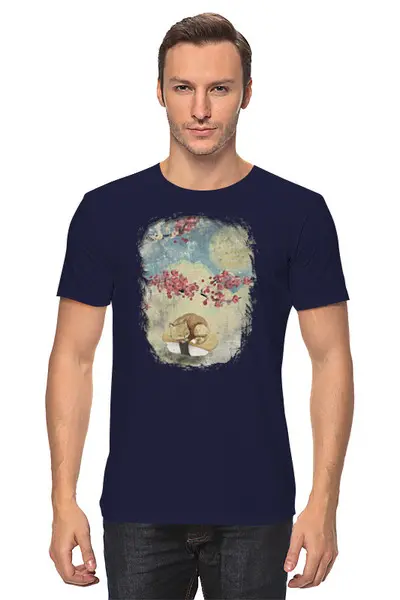 Заказать мужскую футболку в Москве. Футболка классическая Japan Sushi Cat от oneredfoxstore@gmail.com - готовые дизайны и нанесение принтов.