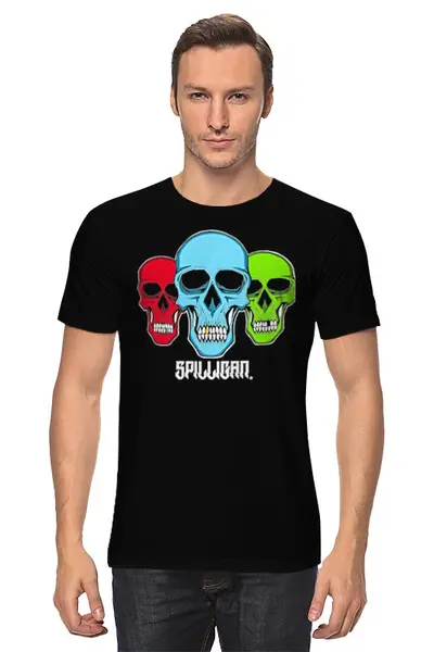 Заказать мужскую футболку в Москве. Футболка классическая Skull Art от Leichenwagen - готовые дизайны и нанесение принтов.