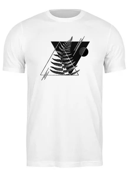 Заказать мужскую футболку в Москве. Футболка классическая Fern and Moon от oneredfoxstore@gmail.com - готовые дизайны и нанесение принтов.