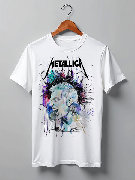 Заказать мужскую футболку в Москве. Футболка классическая Metallica от roxy - готовые дизайны и нанесение принтов.