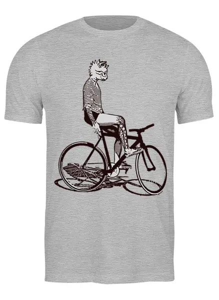Заказать мужскую футболку в Москве. Футболка классическая Underground Cat Rider от oneredfoxstore@gmail.com - готовые дизайны и нанесение принтов.