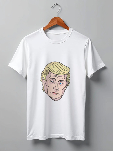 Заказать мужскую футболку в Москве. Футболка классическая Путин Трамп от priceless - готовые дизайны и нанесение принтов.